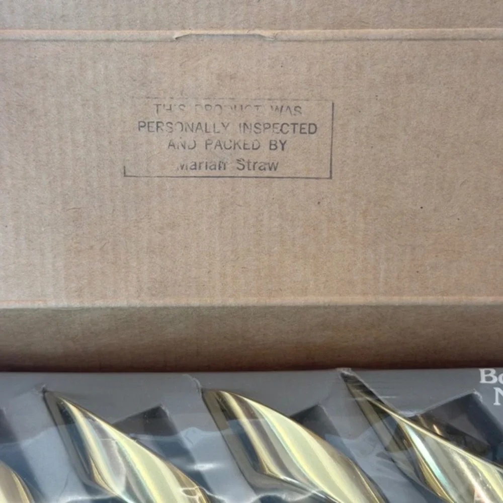 Baldwin Nouvelle Polished Brass Napkin Rings -2 Sets of 4 No‎ 7536 NEW